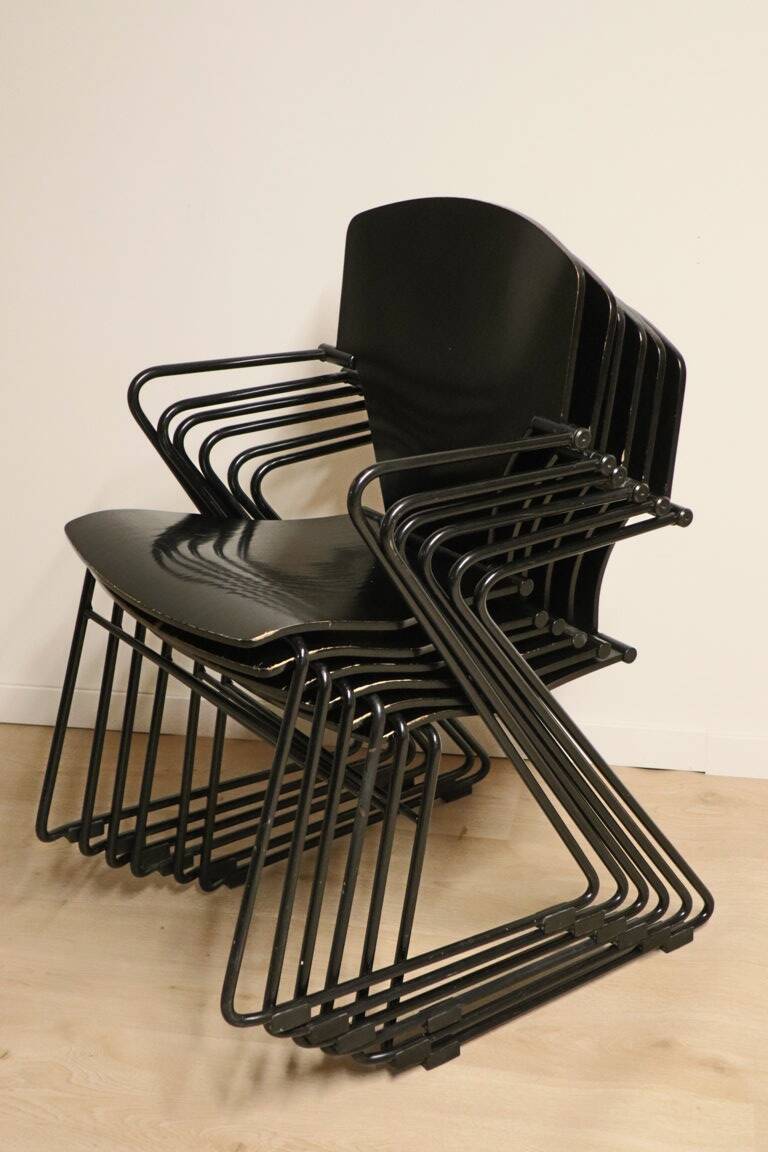 Série de 6 chaises EGOA 300 par Josep Mora - 1980