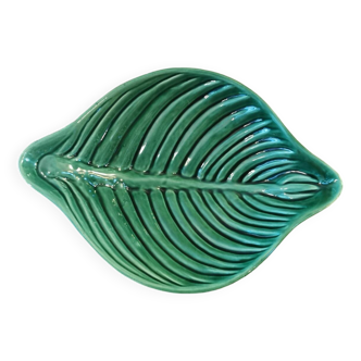 Coupe vintage en barbotine forme feuille