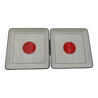 2 Tokyo Gien square plates