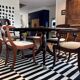 Antique Georgian mahogany dining table and 10 chairs