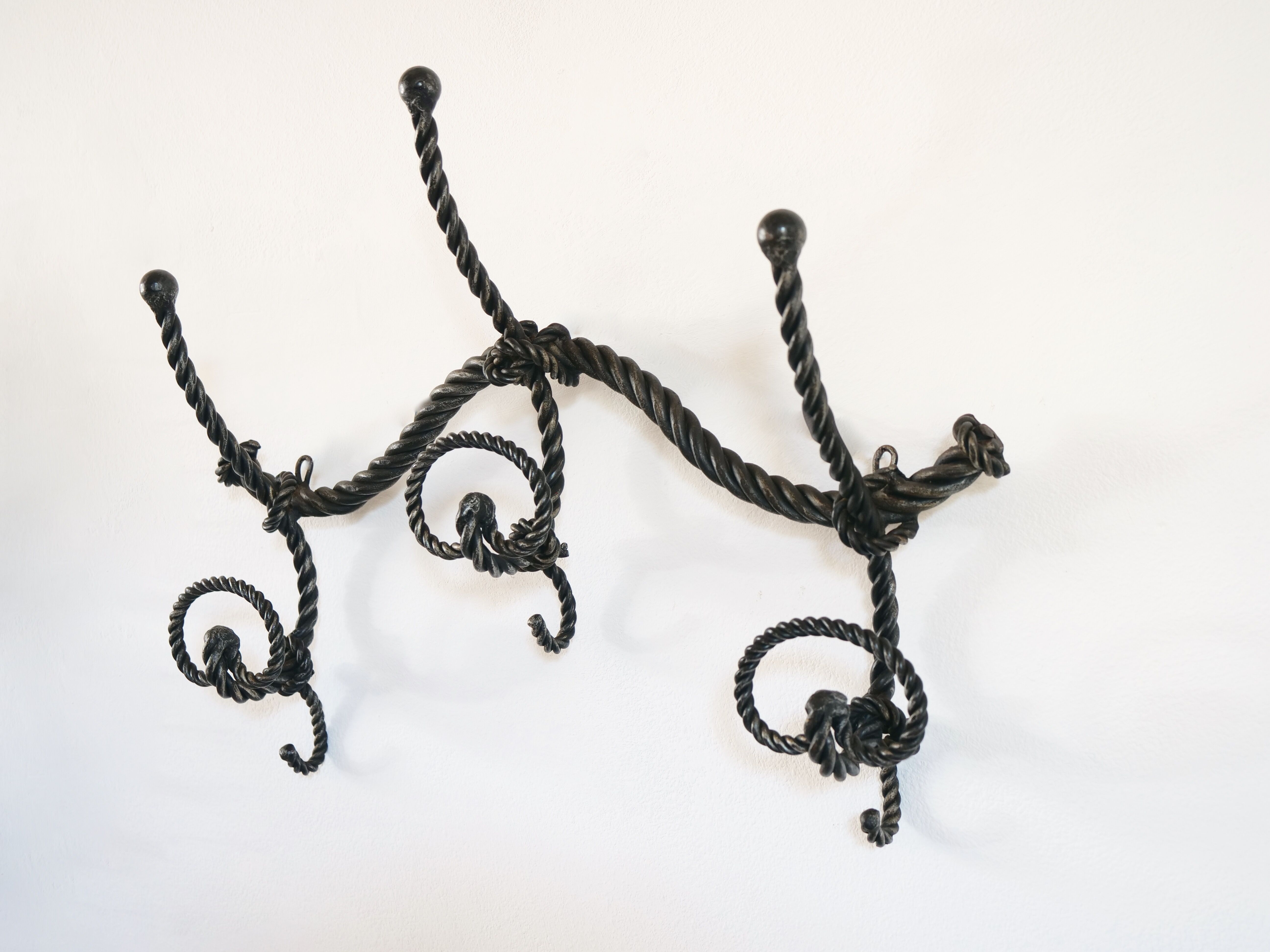Marine decoration wrought iron coat rack