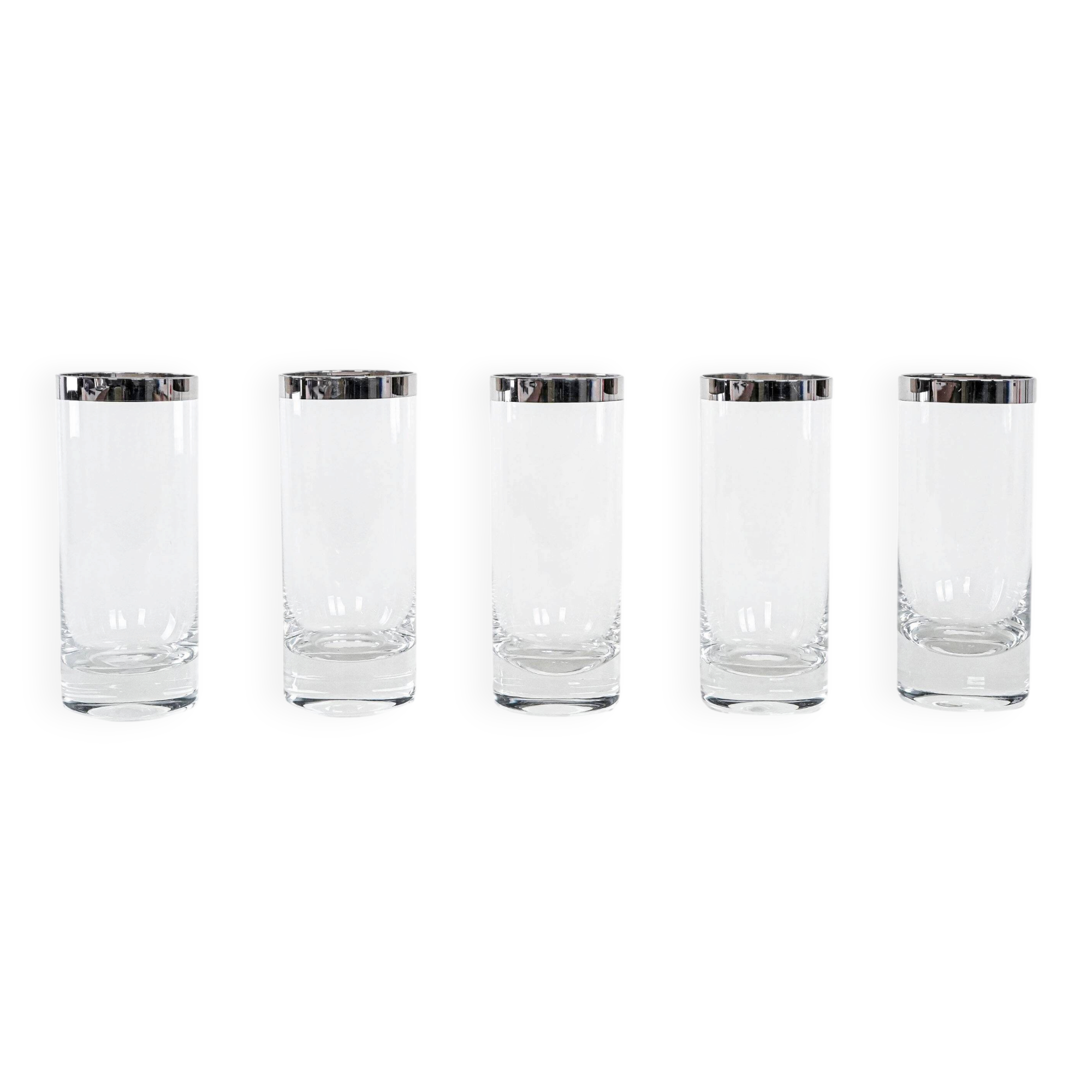 Set of glasses, Hollywood Regency style, 1970s, made in Italy