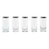 Set of glasses, Hollywood Regency style, 1970s, made in Italy