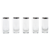 Set of glasses, Hollywood Regency style, 1970s, made in Italy
