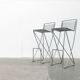 Postmodern German Kreuzschwinger bar stool by Till Behrens for Meyer Stahlmöbel, 1980s.