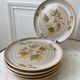 set of 5 stoneware dessert plates Niderviller Doria Ste Radegonde hand painted white years