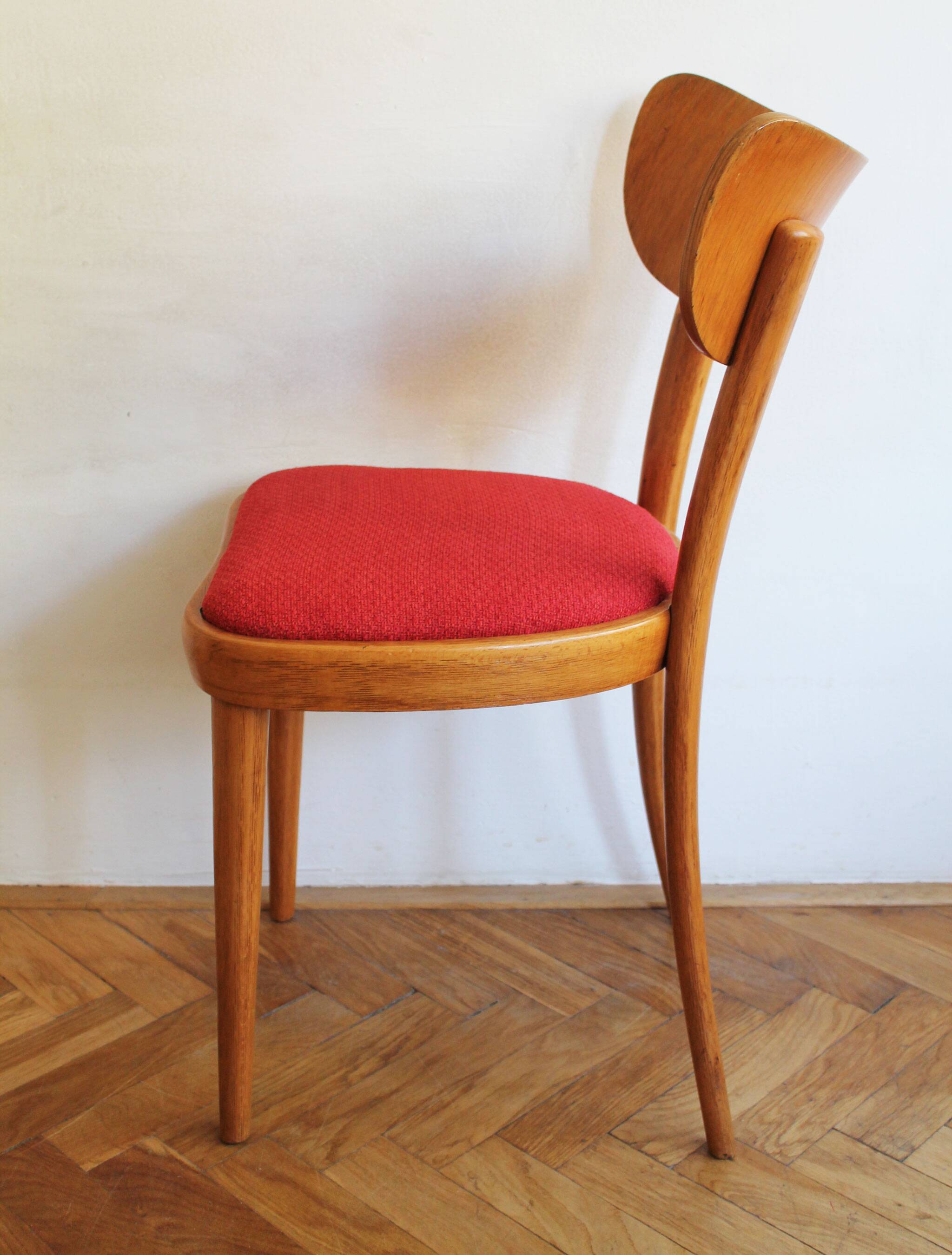 Set of Four Thonet Dining Chairs, Late 1940s
