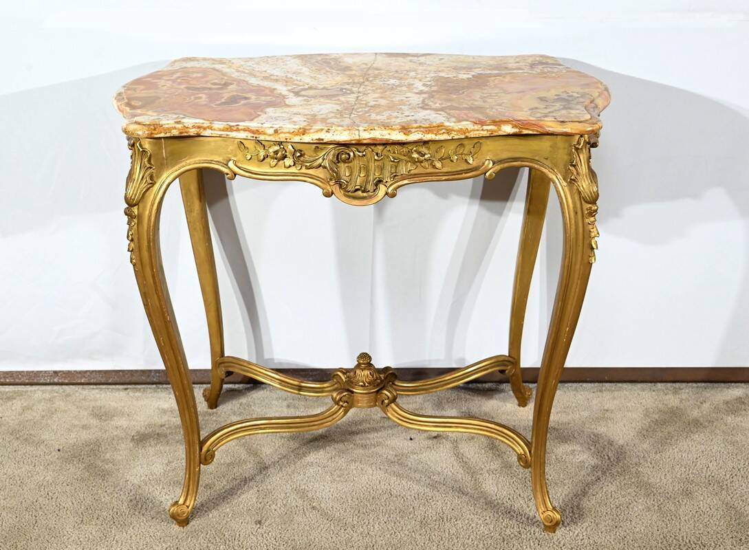Small Middle Table in Golden Wood, Louis XV style – Late 19th century