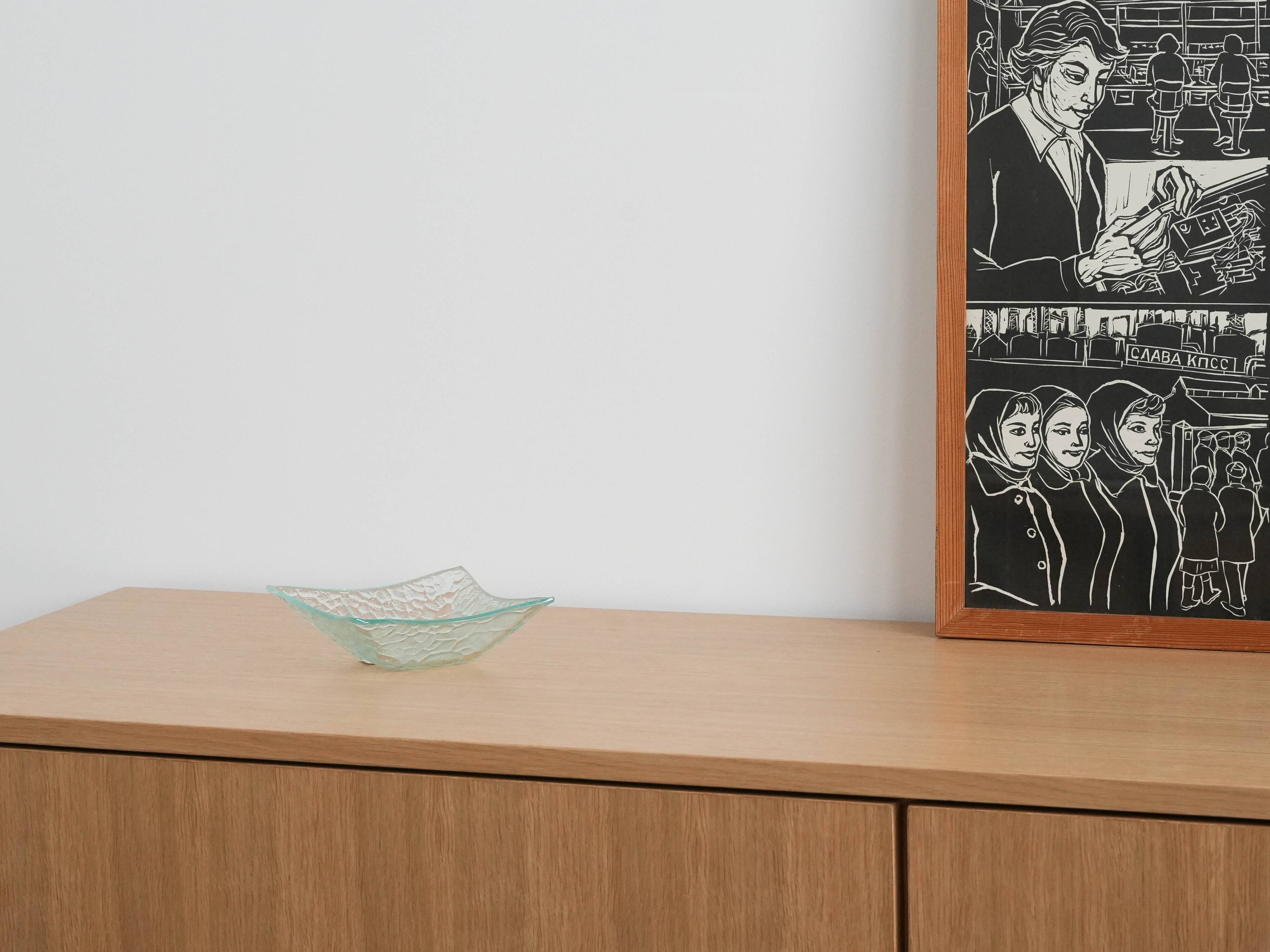 Glass bowl, Danish design, 1970s, manufactured in Denmark