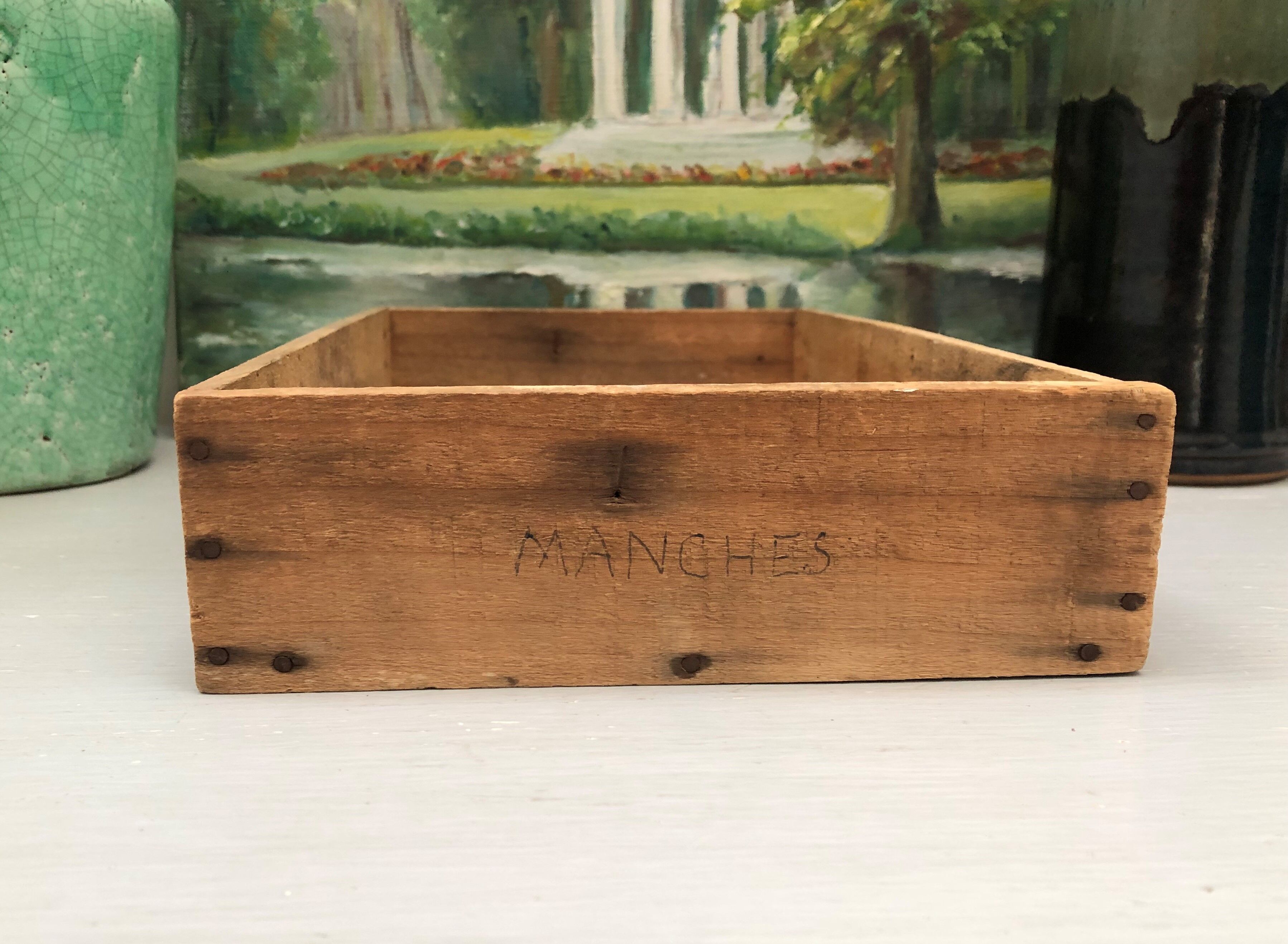 Old wooden box industrial