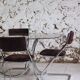 Chrome and smoked glass dining table in the style of Gastone Rinaldi, 1970.