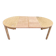 Table à manger scandinave ronde extensible décapée en chêne brut 1980