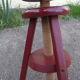 Wooden stool with high adjustable screw