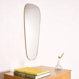 Vintage brass mirror, H77cm