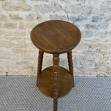 Turned wooden tripod stand