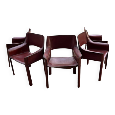 Fauteuils Chaises cuir De Couro Brazil cab413 Cassina