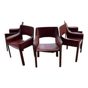 Fauteuils Chaises cuir De Couro Brazil cab413 Cassina