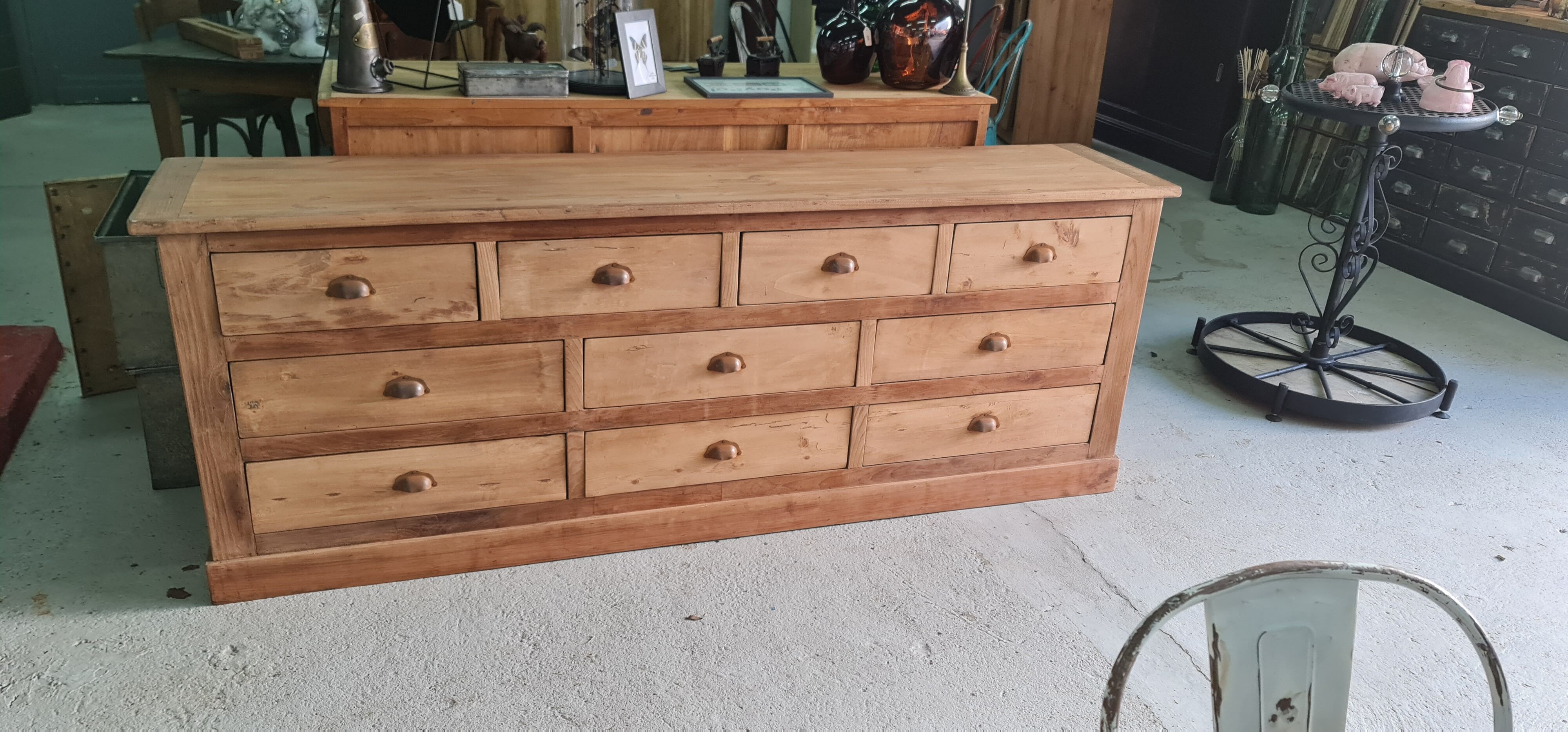 Drawer cabinet industrial furniture by trade ten drawers