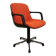 Visitor chair Charles Pollock for Comforto — orange wool, 1970s