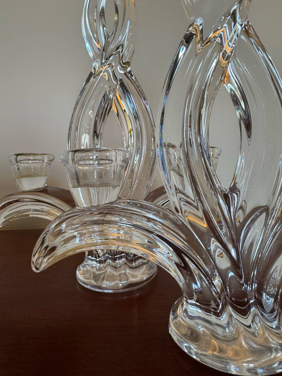 Vannes crystal candle holders from the 70s (X2)