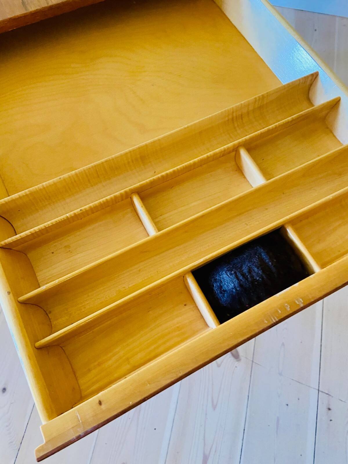 Vintage Danish teak sewing table by Severin Hansen for Haslev Furniture 1960