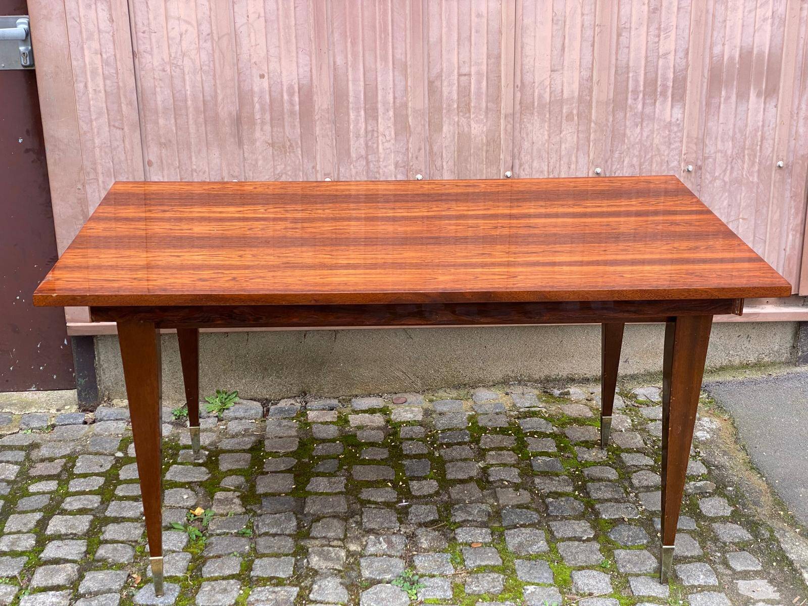 Table à manger scandinave extensible bois et palissandre laquée 150cm