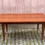 Table à manger scandinave extensible bois et palissandre laquée 150cm