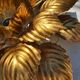 Sconce metal golden leaves 70s