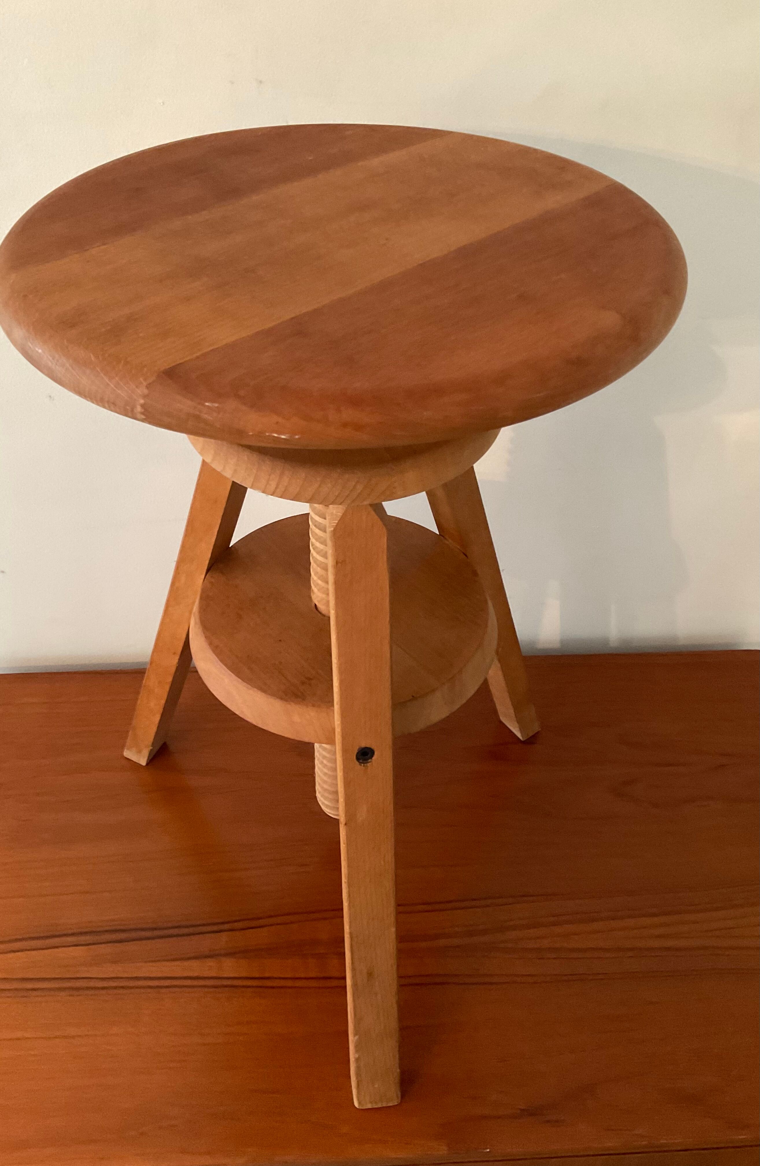 Vintage wooden tripod stool