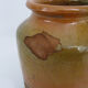Grease pot in glazed yellow orange terracotta, year 50