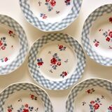 6 old plates made of earthenware Digoin Sarreguemines, Bastia