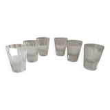 Ensemble de 6 verres à liqueur shooter à facettes