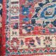 Hand-knotted Persian Kashan carpet made of pure wool.