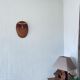 Vintage owl wicker mask or wall totem