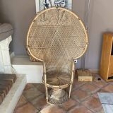 Emmanuelle armchair, 1970, braided rattan