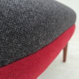 1960s, Danish designed armchair, reupholstered, furniture wool.