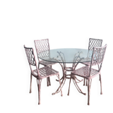 ‘Faux Bamboo garden set table and 4 chairs