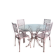 ‘Faux Bamboo garden set table and 4 chairs