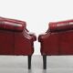 Ensemble de 6 fauteuils club Chesterfield en cuir de vache anglais