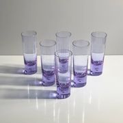 6 Alexandrite Longdrink Glasses by Sergio Asti for Arnolfo di Cambio - 1970