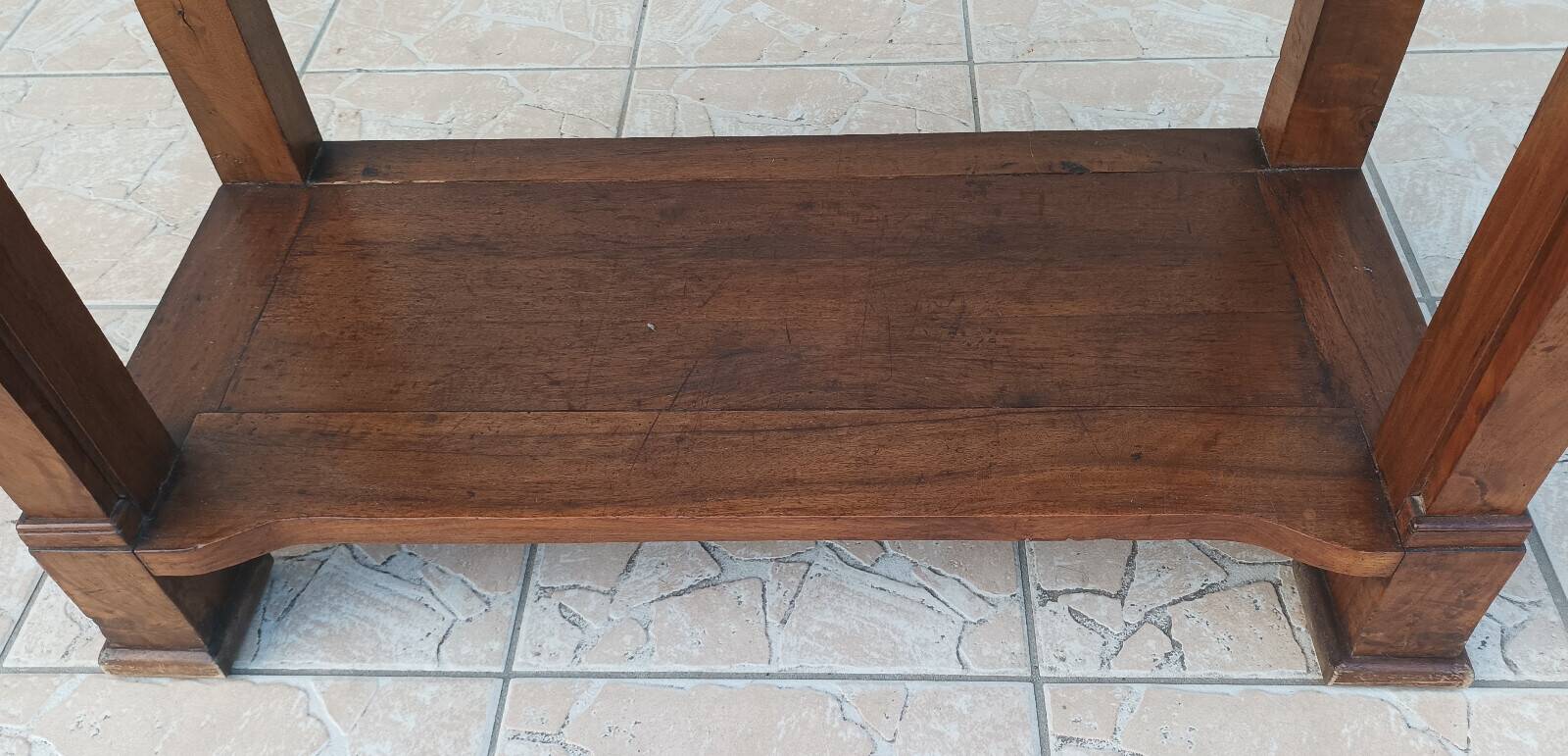 Walnut console restoration