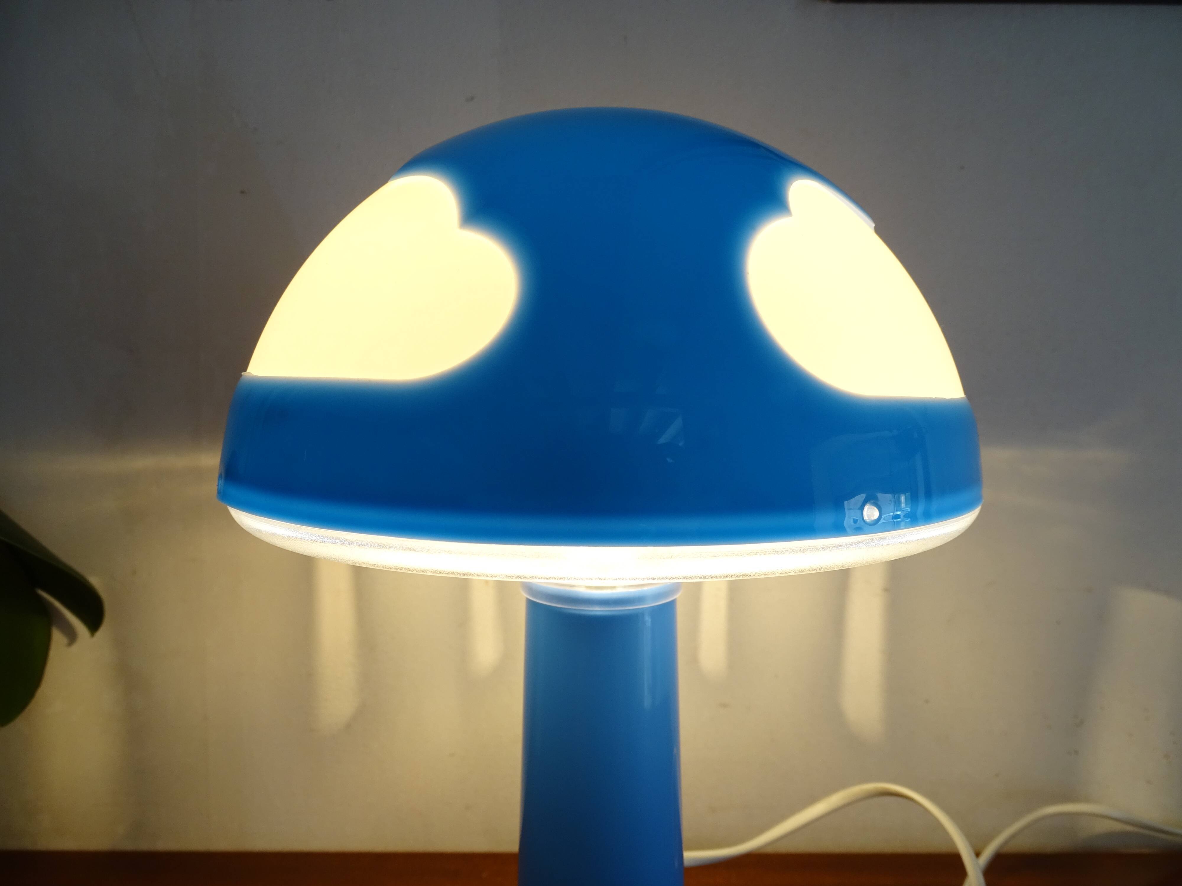 Mushroom lamp cloud IKEA Skojig blue vintage design