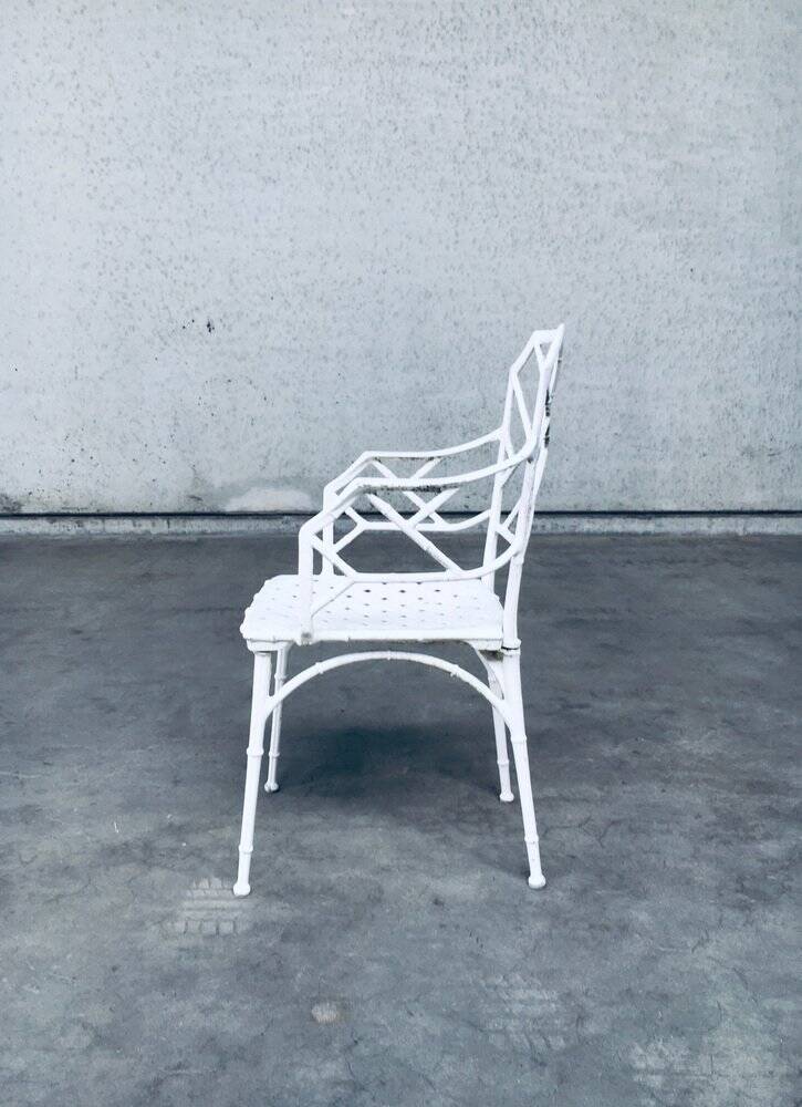 Calcutta Outdoor Armchair in Faux Bamboo by Hall Bradley for Brown Jordan, 1960s, Set of 4