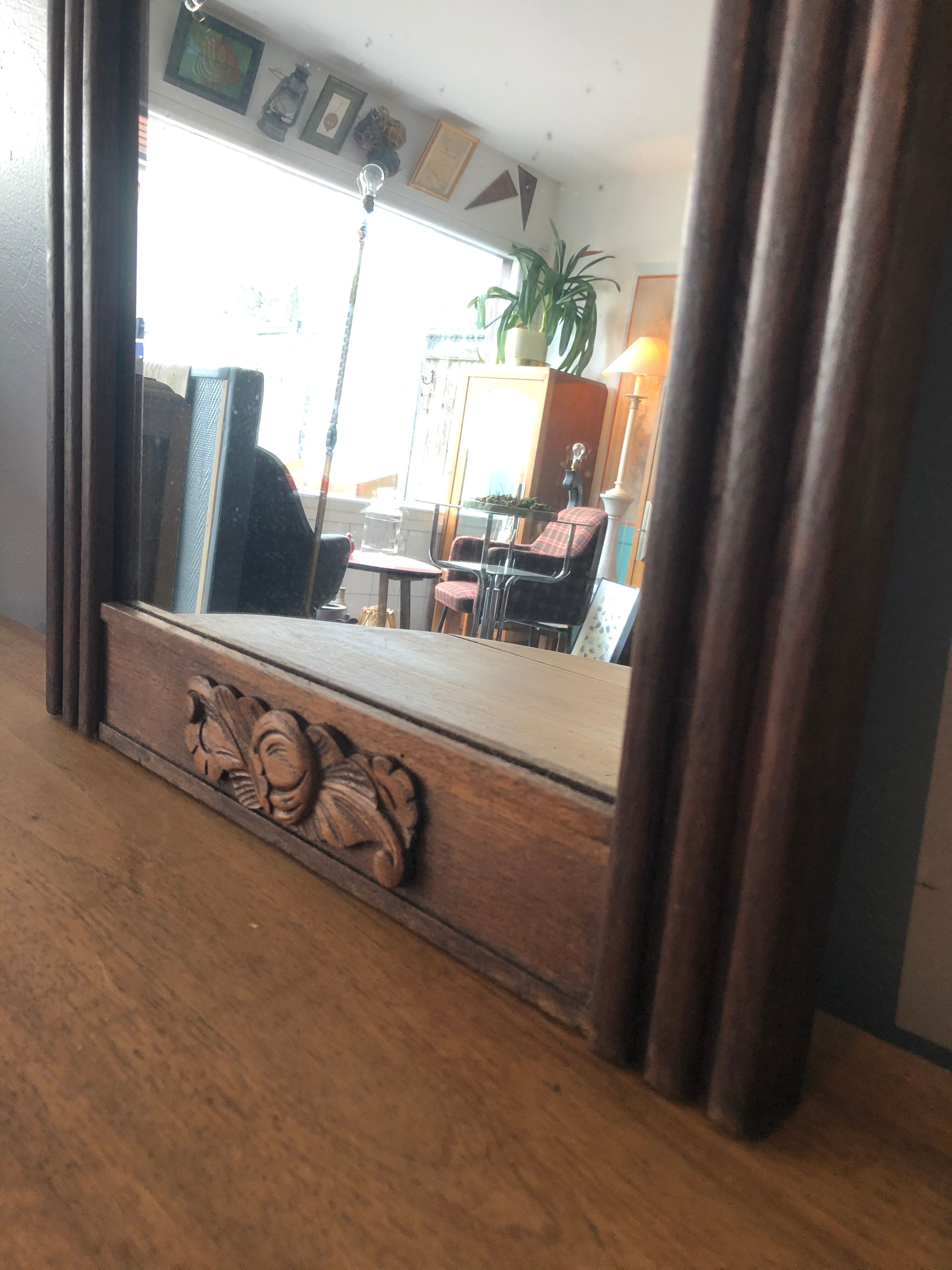 Art Deco mirror to be installed or suspended  42x67cm