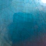 Vintage cracked ceramic lamp