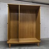 Armoire scandinave 3 portes en teck blond
