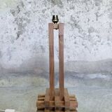 Wooden table lamp.