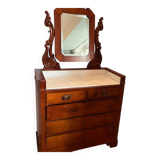 Antique dressing table / Coiffeuse ancienne avec marbre et miroir