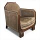 Art Deco armchair in Mahogany