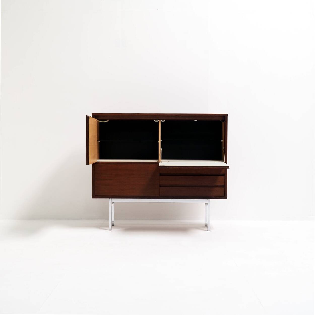 1960s Vintage Bar Cabinet in the Style of Alain Richard